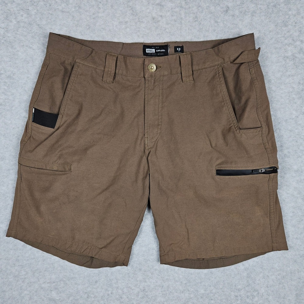 Barbell Apparel Mens 32 Brown Shorts Anything V2 Cargo Tactical Athletic Stretch